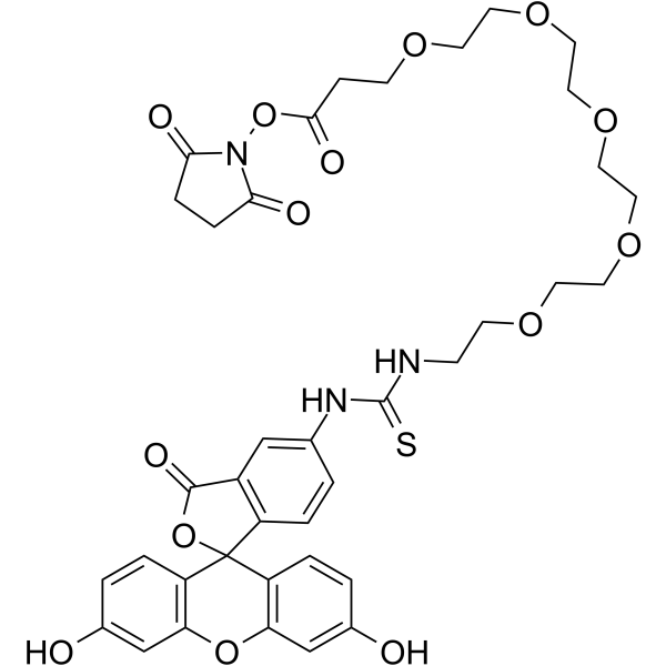 Fluorescein-PEG5-NHS ester 2353409-62-6